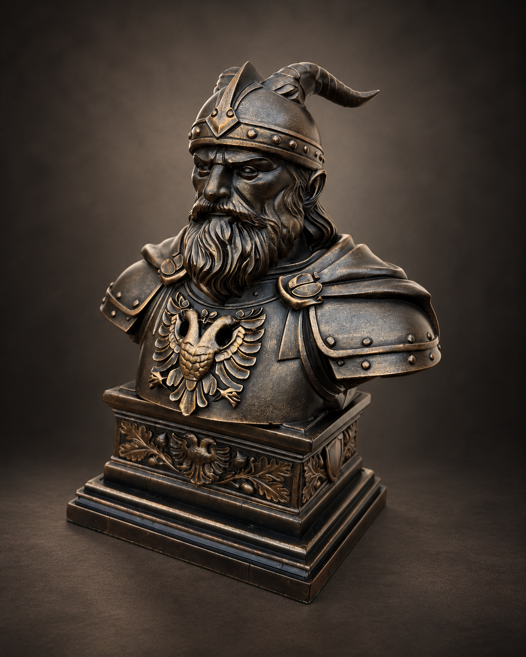 Skanderbeg sculpture, alternate gallery view