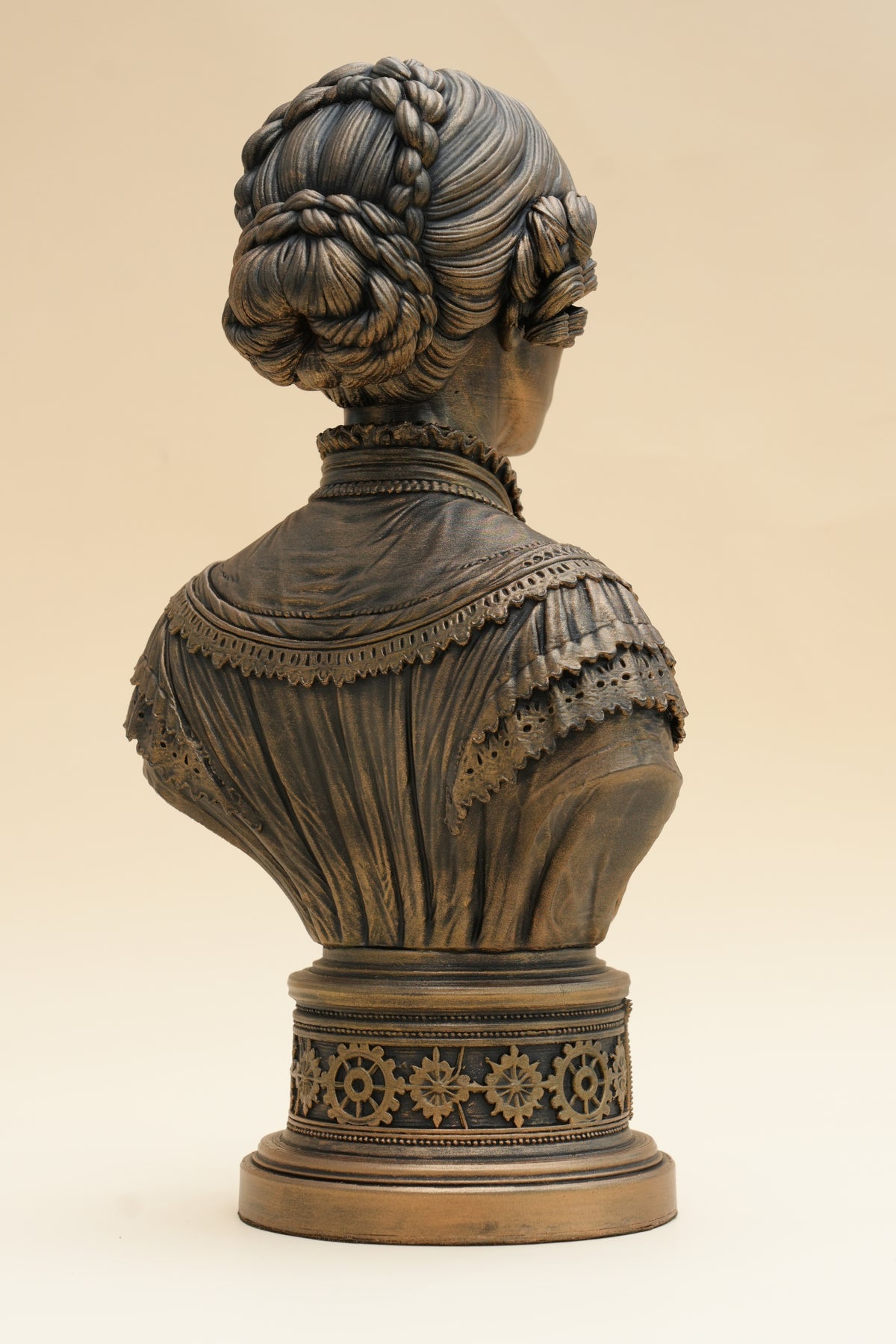 Ada Lovelace bust, finish and plinth detail