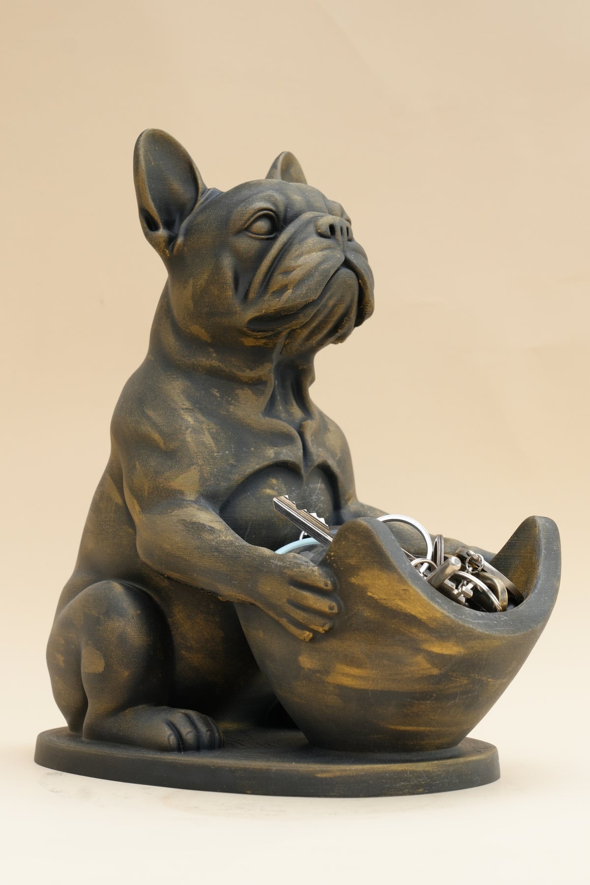 Frenchie Key Bowl, side view