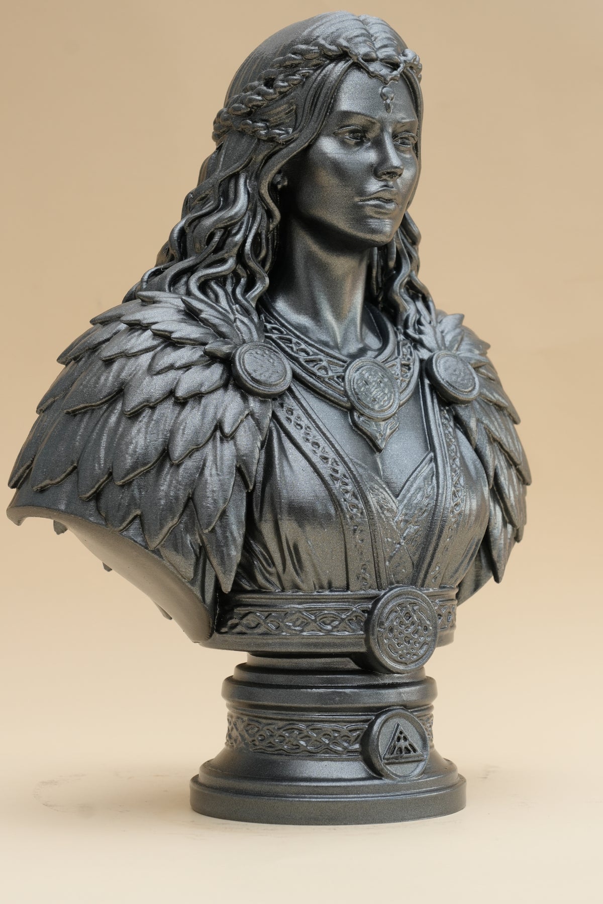 Freya bust, three-quarter view