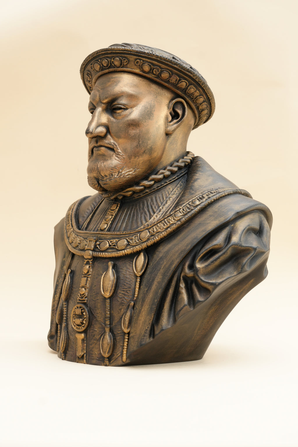Henry VIII bust, side view