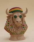 Mini Rasta Bull sculpture, main view
