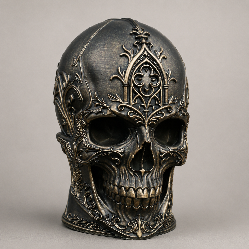 Victorian Filigree Skull, front view