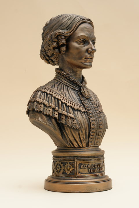 Ada Lovelace bronze-effect portrait bust