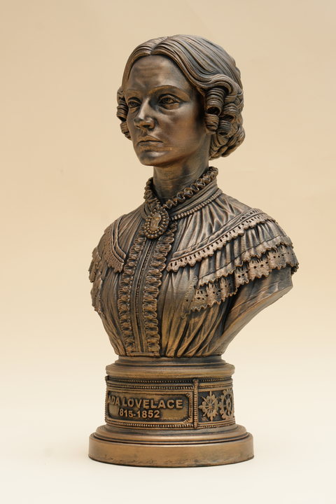 Ada Lovelace finished portrait bust