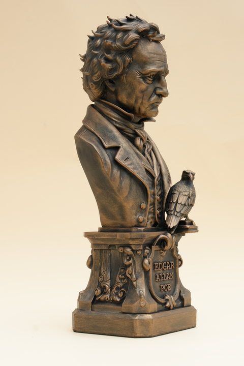 Edgar Allan Poe portrait sculpture