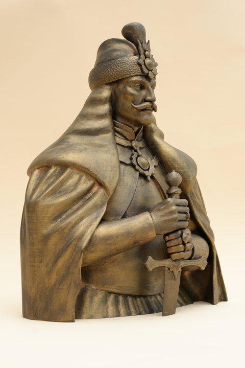 Vlad the Impaler bronze-effect bust